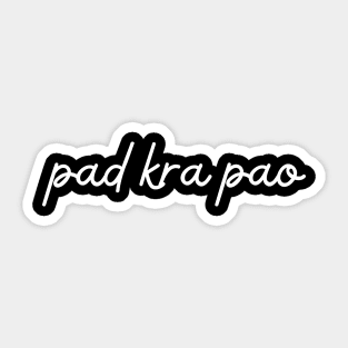 pad kra pao - white Sticker